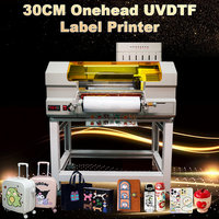 Nouvelle imprimante d'étiquettes UV DTF 30 cm en gros de l'usine chinoise, tête DTF, enrouleur UV, film AB, couleurs or/argent, entièrement automatique 1