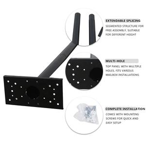 Soporte de Montaje para Buzón de Correo de Acero Resistente, Ajustable, con <span class=keywords><strong>Placa</strong></span> Múltiple, Recubrimiento de Polvo Negro - Product Image 6