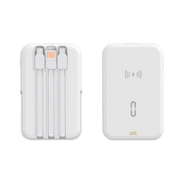 Batterie externe sans fil 10000mAh et 5000mAh, double USB, charge rapide, écran LED, chargeur sans fil portable avec batterie Li-Polymère