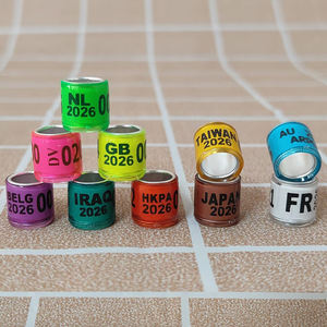 Duif Voetringen 2026 Meerkleurige Plastic Ronde Vogelpoot <span class=keywords><strong>Ring</strong></span> Herbruikbaar Lichtgewicht Duurzaam Met Woordoorbellen - Product Image 1