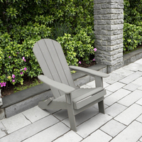 Chaise Adirondack en bois de cèdre au design moderne, fauteuil à moitié assemblé pour la cour du parc, livraison directe
