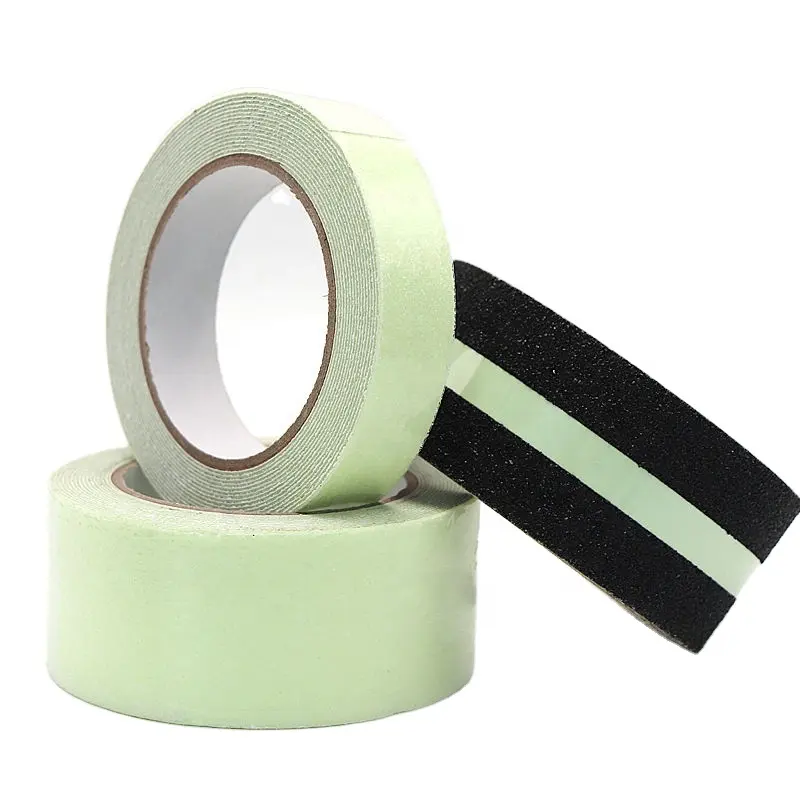 Hoge Prestaties Water Acryl Lijm Gloeiende Huisdier Strip Lichtgevende Anti Slip Glow Dark Tape