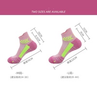 Chaussettes de sport tricotées épaisses pour homme et femme, avec revers intégré, semelle en nylon éponge, idéales pour la course de marathon - Vente en gros