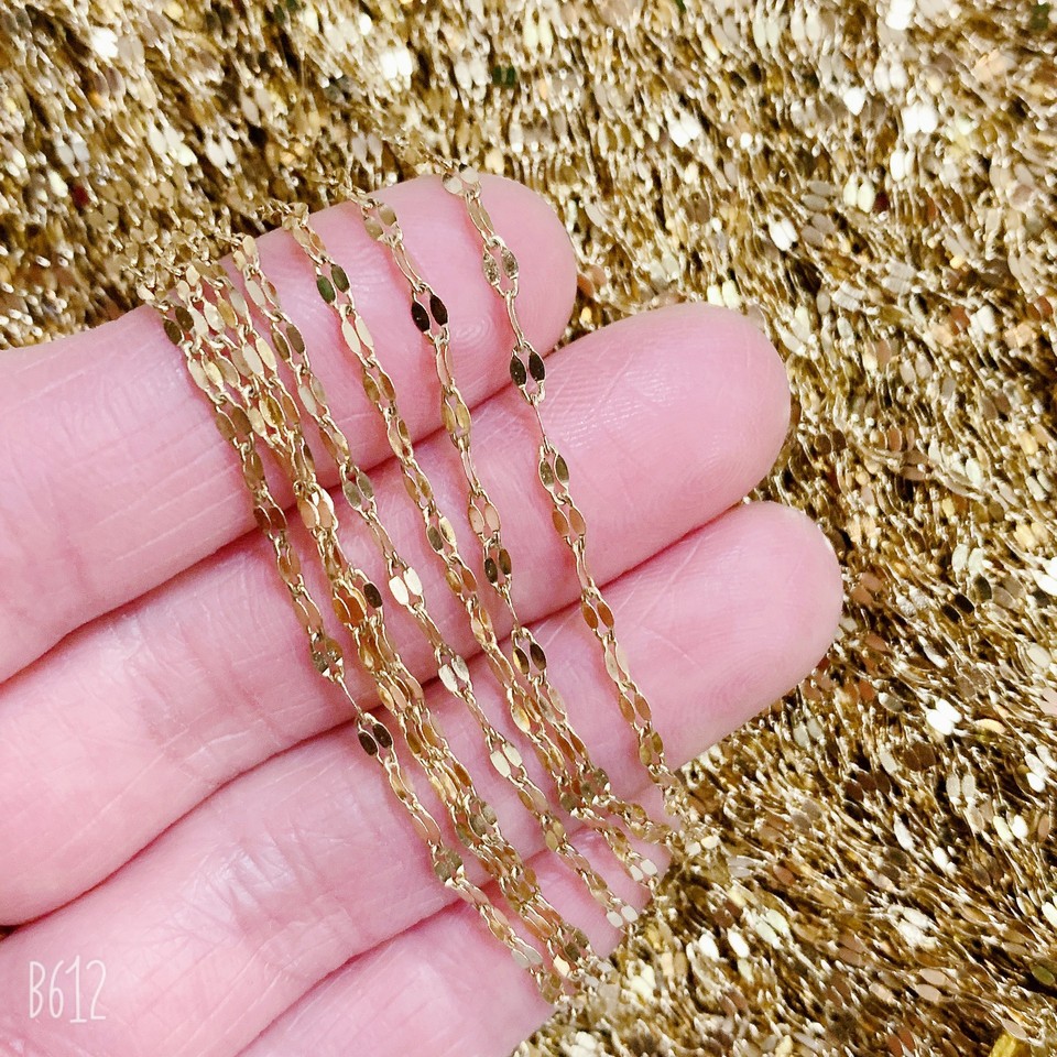 Direct Factory Sale Waterproof 18k Stainless Steel Chain 0.78usd Fish Mouth Chain Oyster Chain Diy Fashion Necklaces For Woman