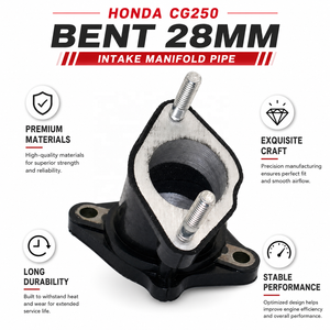 Collecteur d'admission de <span class=keywords><strong>moto</strong></span> 28MM pour Honda CG 250cc ATV Dirt Bike Go-Kart, matériaux de qualité supérieure - Product Image 1
