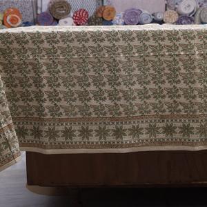 Elegant Hand Block Printed <b>Table</b> Cloth Made From 100% Organic Cotton Handmade Durable <b>Dining</b> <b>Table</b> <b>Cover</b> For Home Decor - Product Image 5