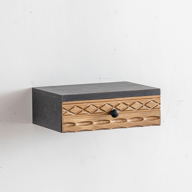 Natural Wood Floating Wall Shelf  Wood Wall Mounted Storage Display Shelf for Kitchen Bathroom Living Room