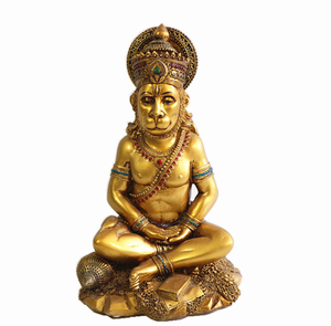Ornements sculptés en résine de style sud-est asiatique transfrontalier, représentant le Dieu singe Hanuman, le Bouddha indien et l'éléphant, objets décoratifs artisanaux - Product Image 1