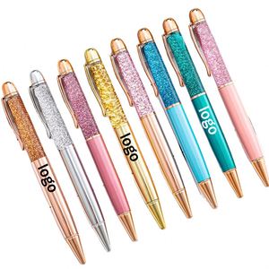 DIY Quicksand Gel <b>Pen</b> New Arrival Fashionable <b>Gold</b> Powder Dazzling Colorful Metal Crystal Gift Oil Plastic Portable Silk Screen - Product Image 2