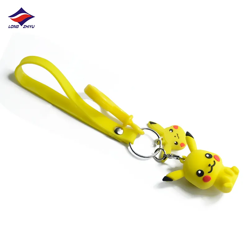 Longzhiyu 14 ans fabricant porte-clés professionnel personnalisé 3D dessin animé Animal PVC porte-clés usine sac pendentif pour cadeaux