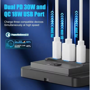 <b>Car</b> Fast <b>Charger</b> 3 Port PD QC3.0 <b>USB</b> Type <b>C</b> Dual <b>USB</b> Output 90W 12V Wired Charging - Product Image 3