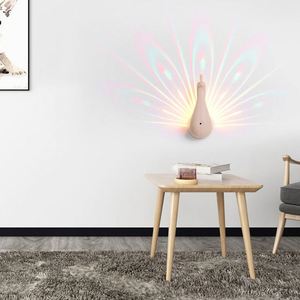 Hot Selling Peacock <b>Lamp</b> Wall Hanging Decorative Remote Control <b>Projection</b> <b>Lamp</b> for Home - Product Image 5