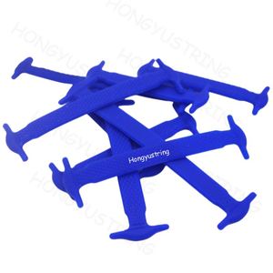 Custom Unisex <b>Elastic</b> Silicone Shoe <b>Laces</b> Rubber Flat Shoelaces for Leisure Sneakers - Product Image 2