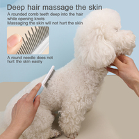 Peigne à puces avec Logo personnalisé pour chien, peigne de toilettage pour animaux de compagnie