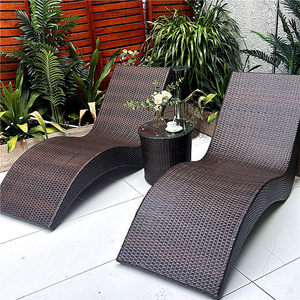 Chaise longue moderne en rotin mobile pour <span class=keywords><strong>piscine</strong></span>, plage, balcon, jardin, hôtel et cour - Product Image 2