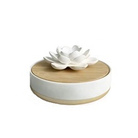 Diffuseur de roseaux à fleurs en céramique écologique personnalisé Forme de bouteille Parfum de maison Désodorisant en porcelaine Roseau parfumé