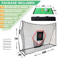 Filet d'entraînement de golf personnalisé avec logo, filet de frappe avec cible, ensemble complet, tapis, sac de transport, piquets, OEM ODM