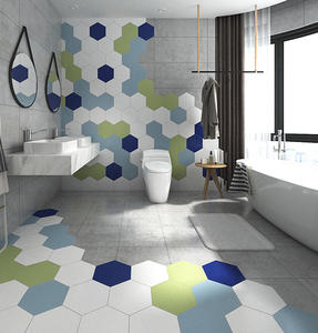 Carreaux de sol hexagonaux mats 200*230 pour <span class=keywords><strong>toilettes</strong></span>, restaurant, maternelle, balcon, carreaux muraux décoratifs en porcelaine - Product Image 6