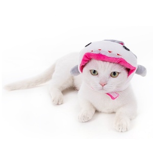 Lindo Animal en forma <span class=keywords><strong>de</strong></span> gato sombrero disfraz suave felpa perro sombrero <span class=keywords><strong>gorra</strong></span> con orejas divertido mascota fiesta sombrero para perro pequeño cachorro gatito - Product Image 2