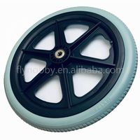 Roues de fauteuil roulant de 15 pouces, roues en plastique pour chariot médical