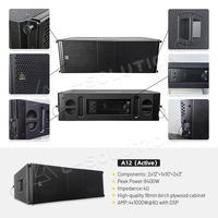 Altavoz Line Array Activo A12 de Gran Potencia con Neodimio de 1600 W, Tres Vías y 12 Pulgadas para Sistema de Sonido de Escenario al Aire Libre