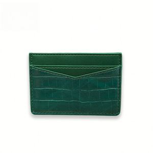Porte-cartes de crédit minimaliste unisexe en cuir PU à motif crocodile personnalisé X49, porte-cartes de crédit RFID en cuir - Product Image 3