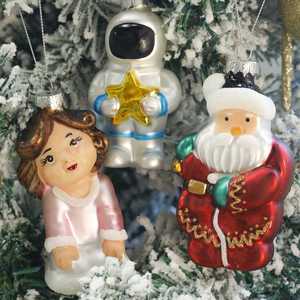 Adornos Colgantes de Cristal Soplado en Forma de Corazón para Árbol de Navidad, Diseño Personalizado Hecho a Mano para Decoración de Fiestas - Product Image 6