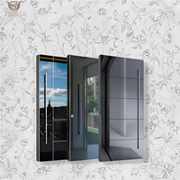 Puerta de Entrada Moderna de Acero Inoxidable Resistente, Impermeable y con Aislamiento Térmico para Uso Residencial en Exteriores, Sala de Estar, Dormitorio, Villa