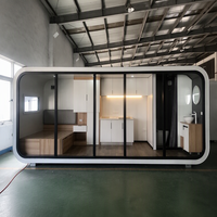 Cabane mobile préfabriquée moderne de 20, 30 ou 40 pieds avec cuisine et salle de bain complètes pour camping de vacances