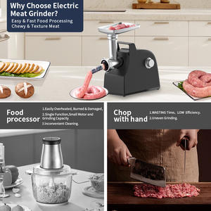 Molino de Carne Eléctrico de Acero Inoxidable, Suministro Directo de Fábrica, Totalmente Automático, Capacidad de 1L-3L, para el Hogar - Product Image 4