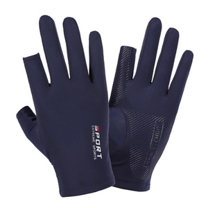 Guantes Deportivos Extremos de Medio Dedo, de Seda de Hielo, Unisex, para Ciclismo, Protección Solar, Delgados, Antideslizantes, para Montar al Aire Libre - Product Image 2