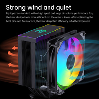 Refroidisseur CPU à roulement fluide 120 mm avec 6 caloducs LED PWM colorés Snowman, connexion simple pour les constructeurs de PC