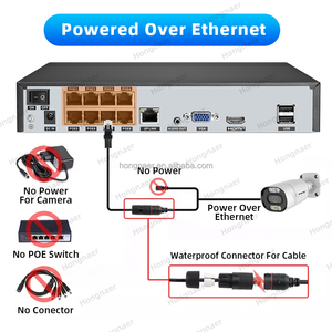 Hongnaer 4MP siêu HD không thấm nước tầm nhìn ban đêm PoE nhà <span class=keywords><strong>IP</strong></span> Bullet Máy ảnh hai cách âm thanh ngoài trời không dây an ninh CCTV PoE máy ảnh - Product Image 3