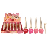 Kiss Beauty Eyeliner Crayon à Yeux Imperméable Longue Tenue 24h, Design Glace Cerise, Facile à Appliquer