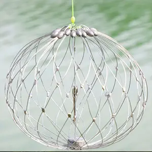 Crab Bait Trapping Cage And Cast Fishing Net Combo For Ultimate Catch