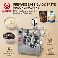 Machine de remplissage et de scellage rotative pour sachets préformés de sauce au poivre noir, mayonnaise, pâte à tartiner, ketchup, Doypack