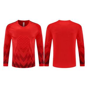 2025 e 2026 New Season personalizado de alta qualidade baixo preço atacado futebol goleiro uniformes em vermelho e verde - Product Image 3