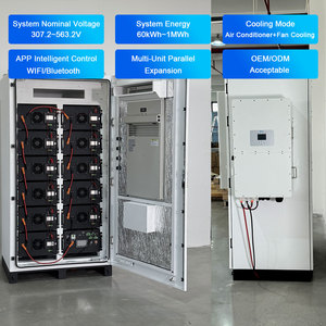 Système de stockage d'énergie solaire tout-en-un industriel et commercial, monté sur rack, au lithium Lifepo4, 20 kW, 50 kW, 100 kWh, en armoires - Product Image 1