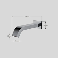 Robinet moderne à capteur automatique à double poignée en laiton et ABS mural de type intégré pour lavabo pour salle de bain et cuisine
