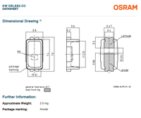 OSRAMs STUNE E1608 KW DELSS2.CC 1608 8.22lm 3.2V CRI90 120 Grados, LED SMD Blanco Pequeño para Exhibición Comercial/Industrial/Minorista, 50000