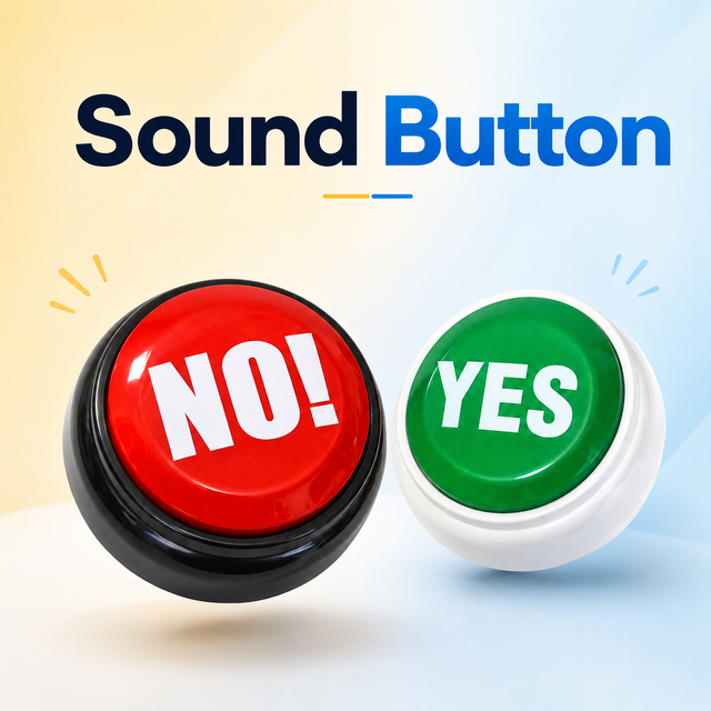 Easy-Press Yes/No Talking Cartoon Plastic Interactive Sound Buttons for Dog Training 14 Years up Musical Sound Toys