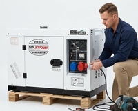 JET POWER JDE9500SE Tragbarer Leiser Dieselgenerator mit Autostart Luftgekühlt 230V/400V 5kVA-15kVA