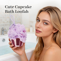 Éponge de Bain à Forme de Dessin Animé, Gommage de Douche Doux avec Cordon de Suspension
