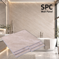 Panneau mural en pierre SPC écologique OEM ODM en gros, panneau mural de salle de bain couleur unie pour la décoration intérieure
