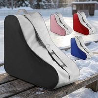 Sac de transport portable en polyester pour patins à glace et à roulettes, avec cordon de serrage, fermeture éclair, résistant à l'eau et bandoulière