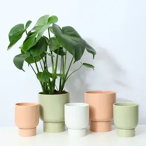 2023 Nordic simple matte respirável vaso de cerâmica para pequena planta verde