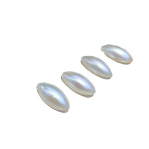 Pendientes de perlas de agua de mar Mabei World, perlas Mabe blancas de 10 mm, pendientes ovalados con borde dorado, joyería minimalista para mujer - Product Image 5