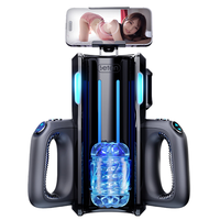 Noneoem Vibrations-Masturbator IPX5 Power King Automatischer Männlicher Masturbator Modell LT01 12 Mal/s Stoßbewegung Freihändige Maschine mit Telefonhalterung