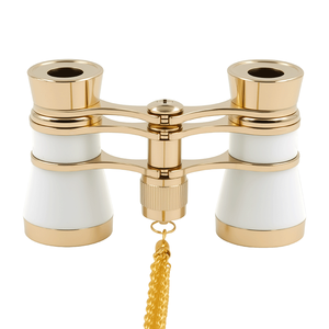 COMET 3x25 Mini prismáticos de bolsillo para <span class=keywords><strong>damas</strong></span> Prismáticos de metal antiguos de moda con cadena para <span class=keywords><strong>teatro</strong></span> de ópera - Product Image 3