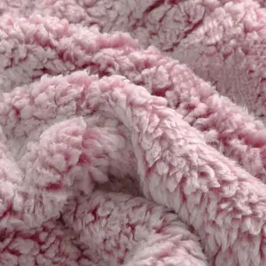 柔らかく軽量暖かいファジー厚いリバーシブル冬シェルパ毛布ベッド用